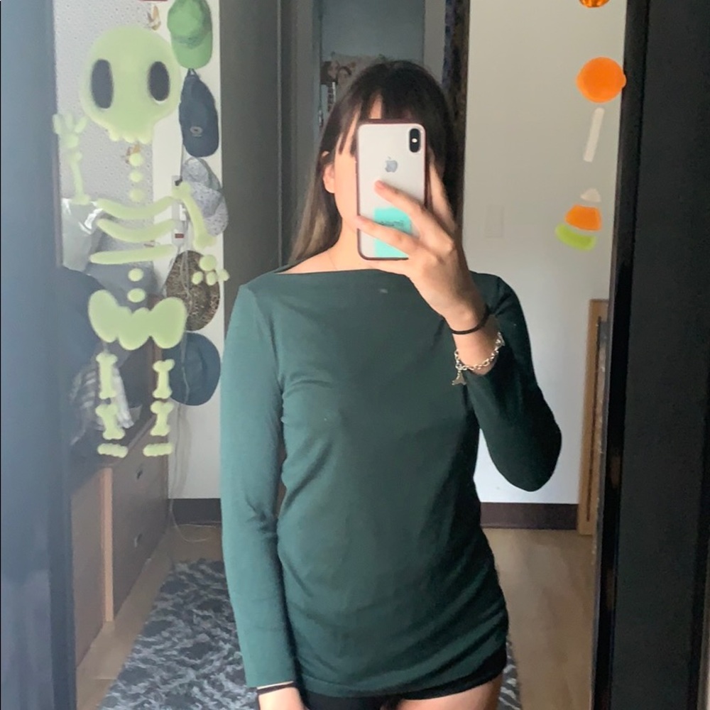 Hunter green blouse